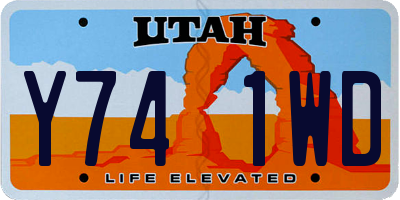 UT license plate Y741WD