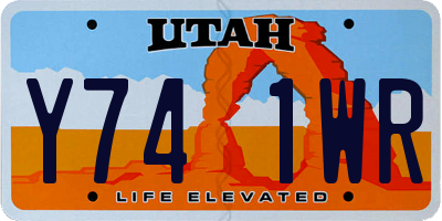 UT license plate Y741WR