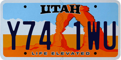 UT license plate Y741WU