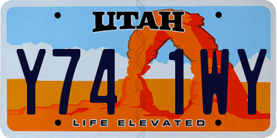 UT license plate Y741WY