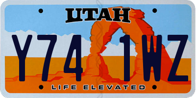 UT license plate Y741WZ