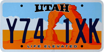 UT license plate Y741XK