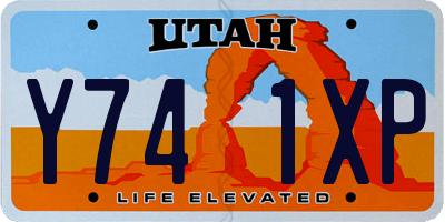 UT license plate Y741XP