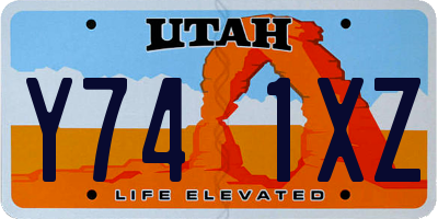 UT license plate Y741XZ