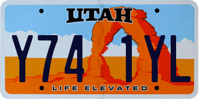 UT license plate Y741YL
