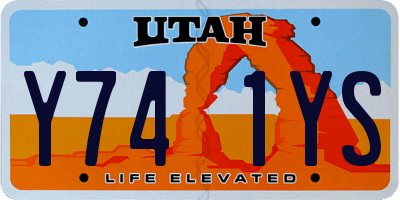 UT license plate Y741YS