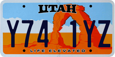 UT license plate Y741YZ