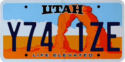 UT license plate Y741ZE