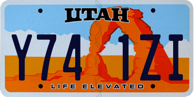 UT license plate Y741ZI