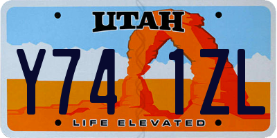 UT license plate Y741ZL