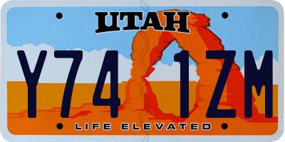 UT license plate Y741ZM