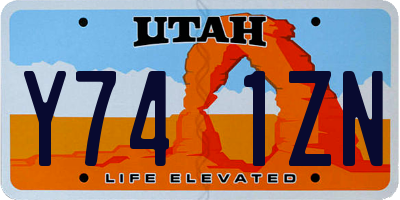 UT license plate Y741ZN