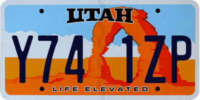 UT license plate Y741ZP
