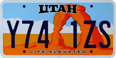 UT license plate Y741ZS