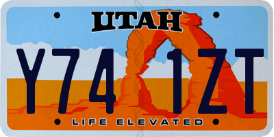 UT license plate Y741ZT