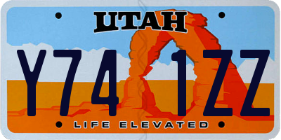 UT license plate Y741ZZ