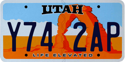 UT license plate Y742AP