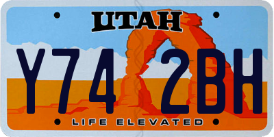 UT license plate Y742BH