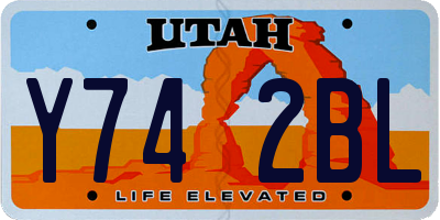 UT license plate Y742BL