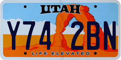 UT license plate Y742BN
