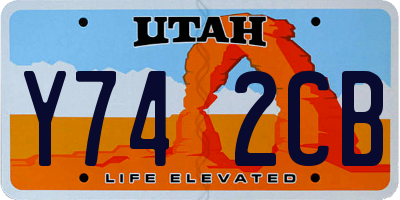 UT license plate Y742CB