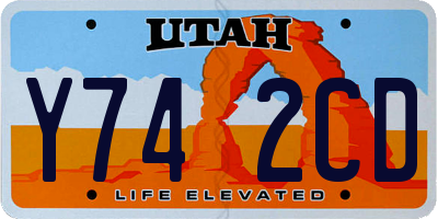 UT license plate Y742CD