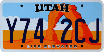 UT license plate Y742CJ