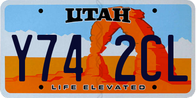 UT license plate Y742CL