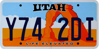UT license plate Y742DI