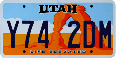 UT license plate Y742DM