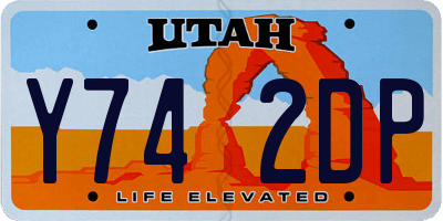 UT license plate Y742DP