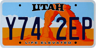 UT license plate Y742EP