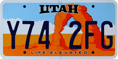 UT license plate Y742FG
