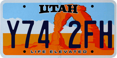 UT license plate Y742FH