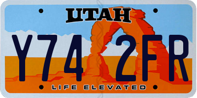 UT license plate Y742FR