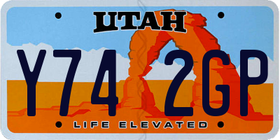 UT license plate Y742GP