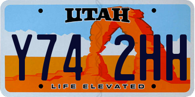 UT license plate Y742HH