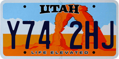 UT license plate Y742HJ