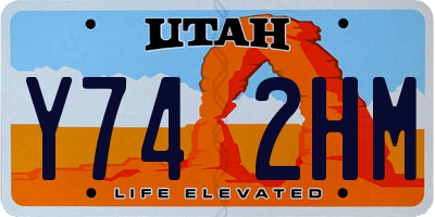 UT license plate Y742HM