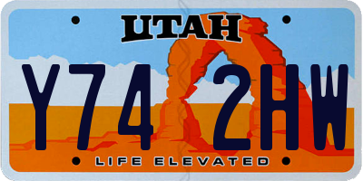 UT license plate Y742HW