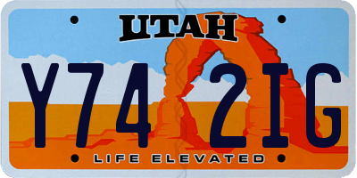 UT license plate Y742IG