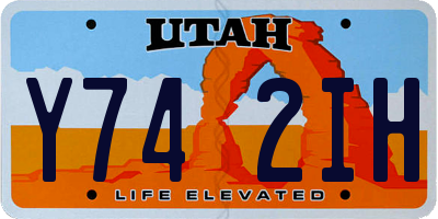 UT license plate Y742IH