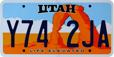 UT license plate Y742JA