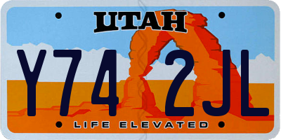 UT license plate Y742JL