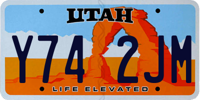 UT license plate Y742JM