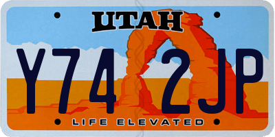 UT license plate Y742JP
