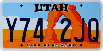 UT license plate Y742JQ