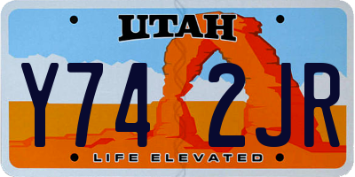 UT license plate Y742JR