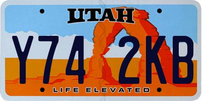 UT license plate Y742KB
