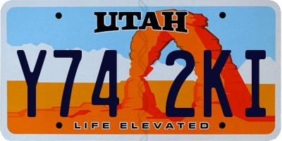 UT license plate Y742KI